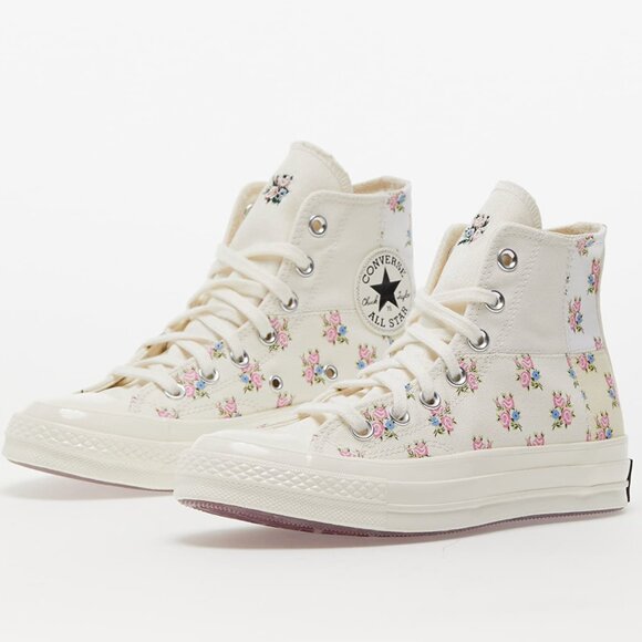 Converse High 'Patchwork Floral' Shoes - Size 7.5 - Picture 3 of 15